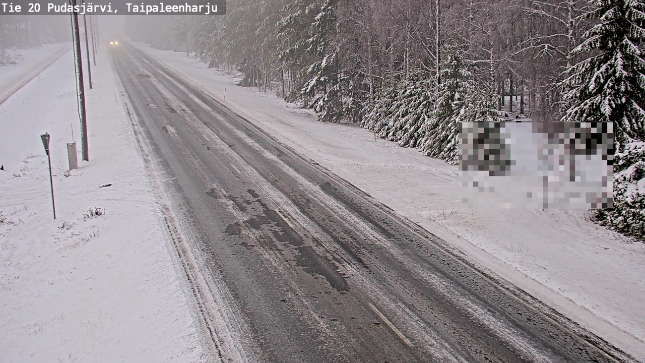 Weather Camera Image Road 20 Pudasjärvi, Taipaleenharju, Pudasjärvi, Pohjois-Pohjanmaa
