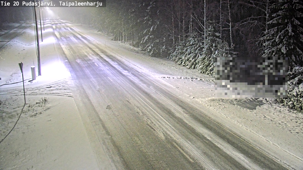 Weather Camera Image Road 20 Pudasjärvi, Taipaleenharju, Pudasjärvi, Pohjois-Pohjanmaa
