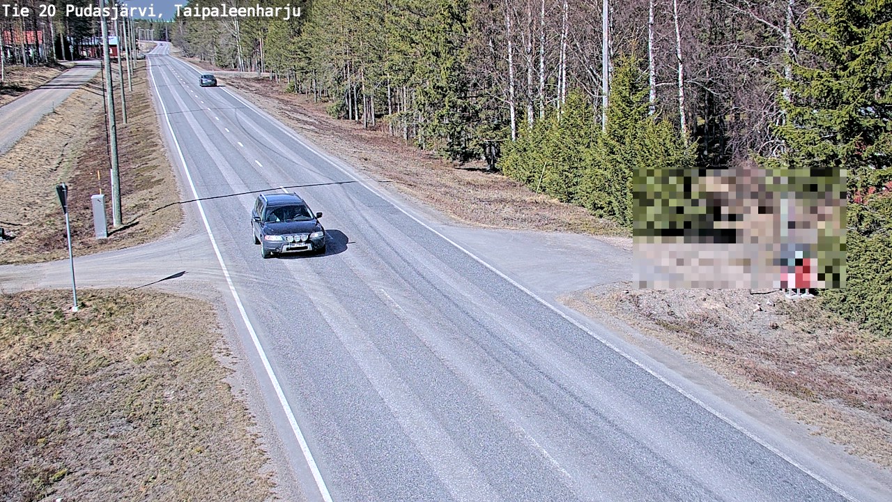 Weather Camera Image Road 20 Pudasjärvi, Taipaleenharju, Pudasjärvi, Pohjois-Pohjanmaa