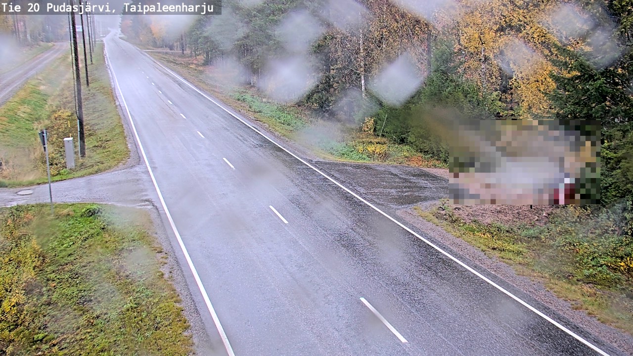 Weather Camera Image Väg 20 Pudasjärvi, Taipaleenharju, Pudasjärvi, Pohjois-Pohjanmaa