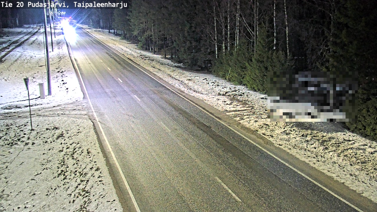 Kelikamerat Kuva Tie 20 Pudasjärvi, Taipaleenharju, Pudasjärvi, Pohjois-Pohjanmaa