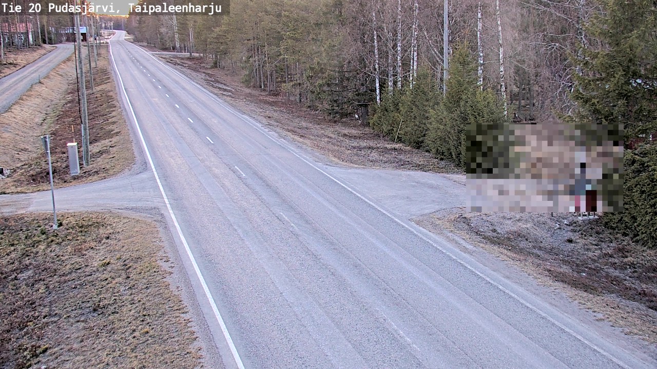 Weather Camera Image Road 20 Pudasjärvi, Taipaleenharju, Pudasjärvi, Pohjois-Pohjanmaa