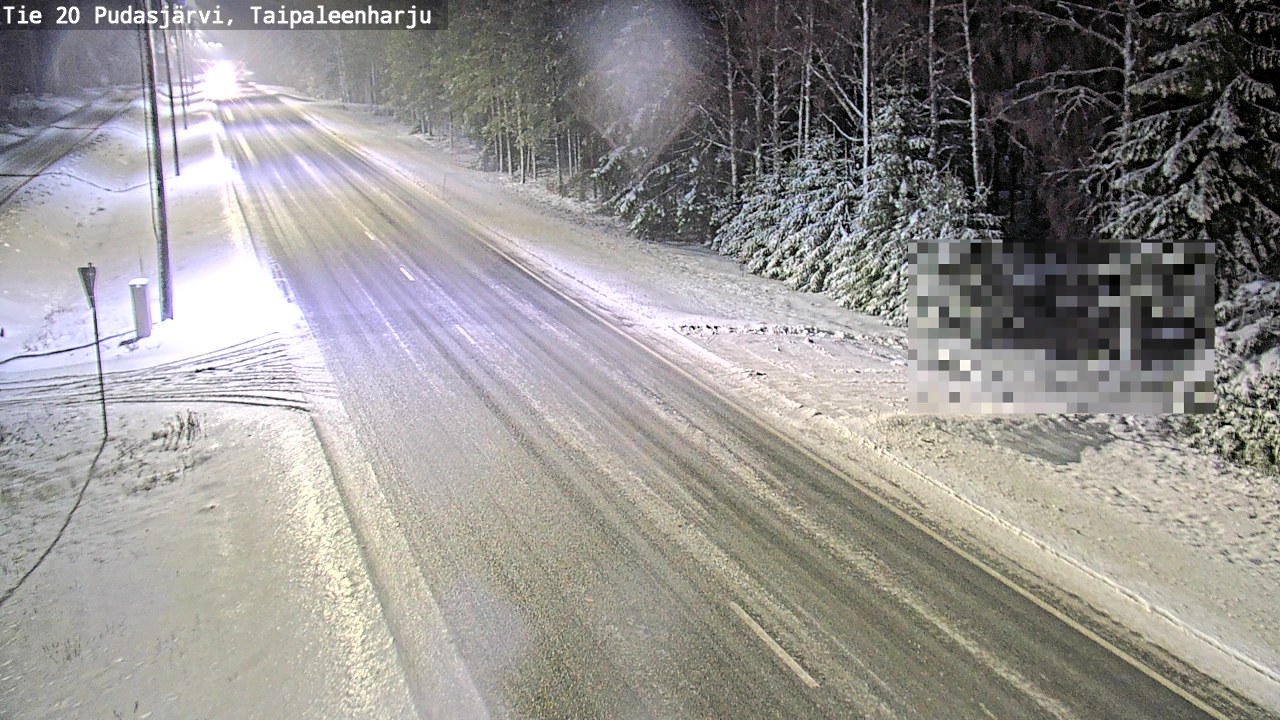 Weather Camera Image Road 20 Pudasjärvi, Taipaleenharju, Pudasjärvi, Pohjois-Pohjanmaa