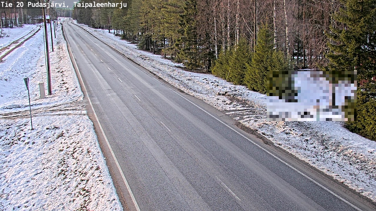 Kelikamerat Kuva Tie 20 Pudasjärvi, Taipaleenharju, Pudasjärvi, Pohjois-Pohjanmaa