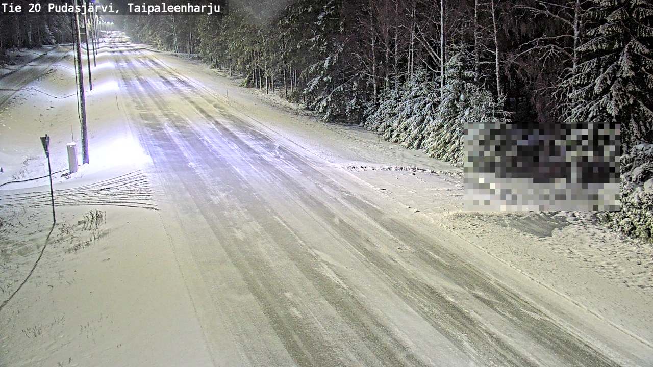 Weather Camera Image Road 20 Pudasjärvi, Taipaleenharju, Pudasjärvi, Pohjois-Pohjanmaa