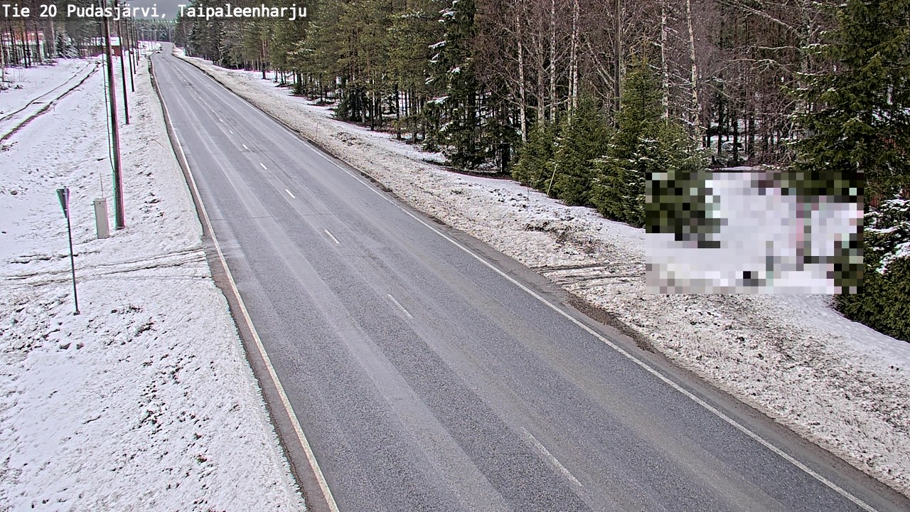 Kelikamerat Kuva Tie 20 Pudasjärvi, Taipaleenharju, Pudasjärvi, Pohjois-Pohjanmaa