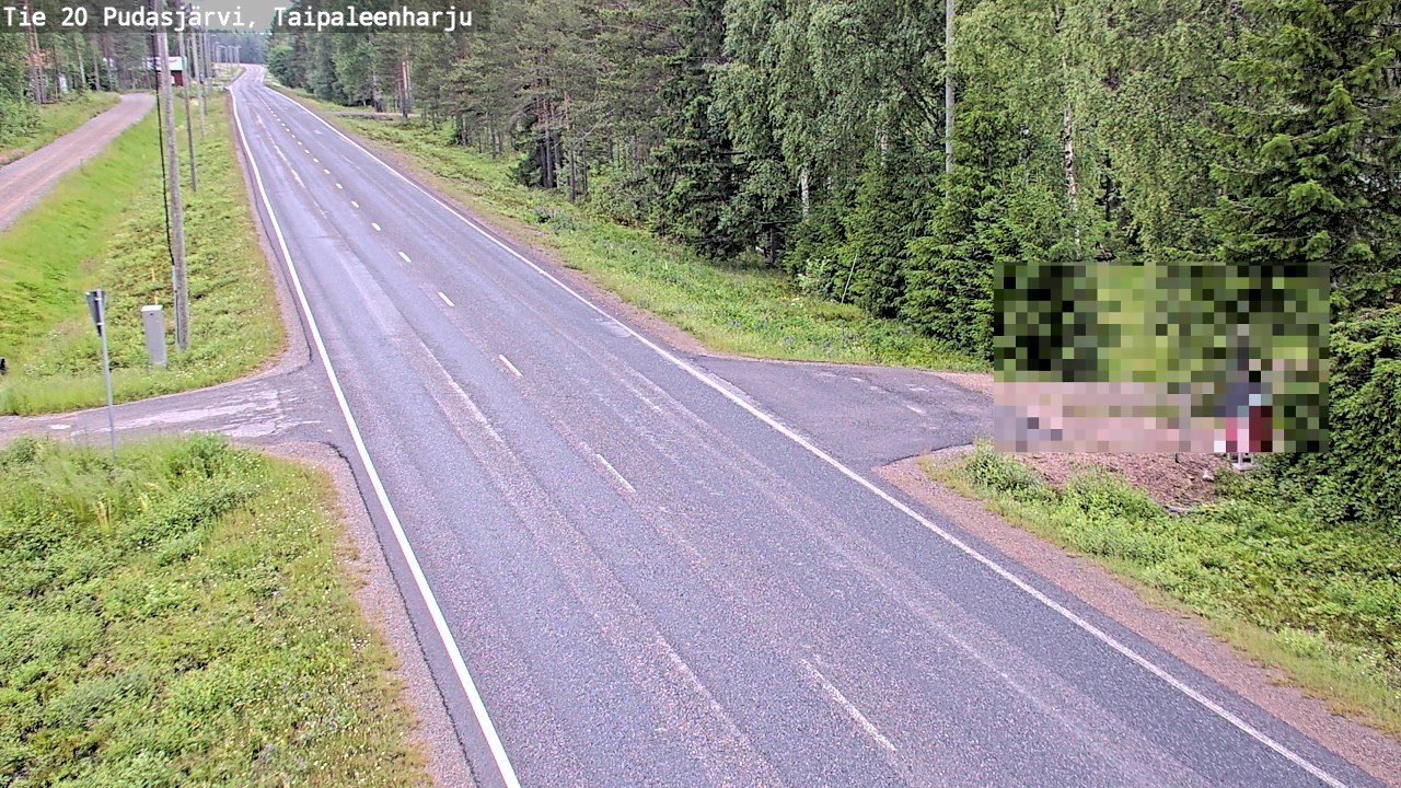 Kelikamerat Kuva Tie 20 Pudasjärvi, Taipaleenharju, Pudasjärvi, Pohjois-Pohjanmaa