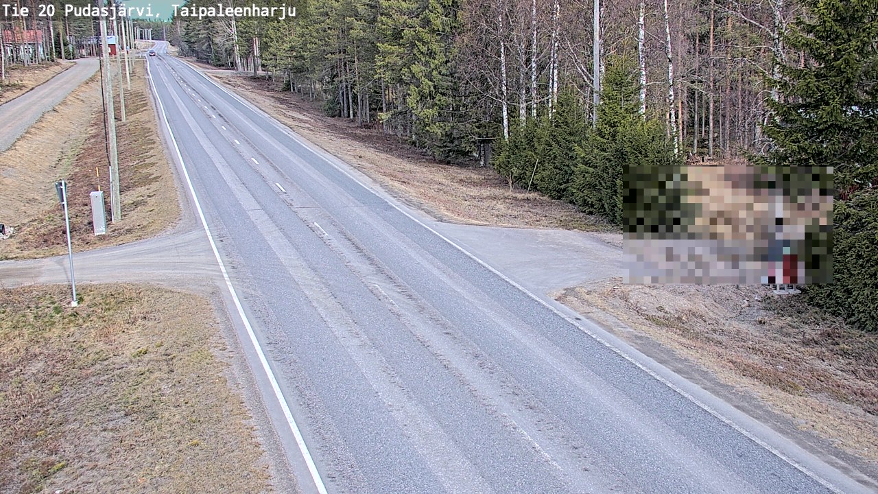 Weather Camera Image Road 20 Pudasjärvi, Taipaleenharju, Pudasjärvi, Pohjois-Pohjanmaa