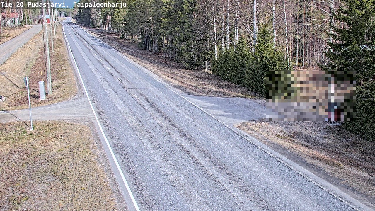 Weather Camera Image Road 20 Pudasjärvi, Taipaleenharju, Pudasjärvi, Pohjois-Pohjanmaa