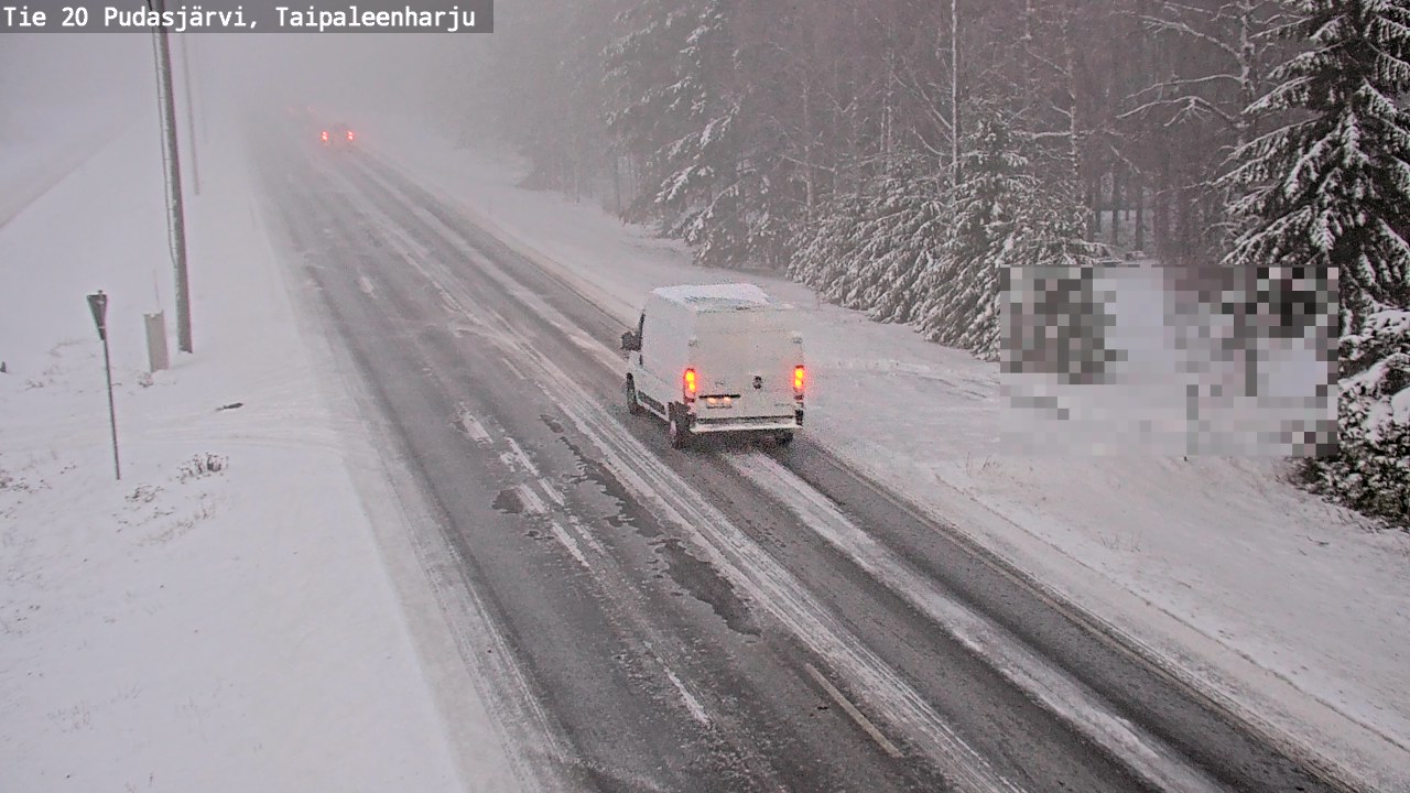 Weather Camera Image Road 20 Pudasjärvi, Taipaleenharju, Pudasjärvi, Pohjois-Pohjanmaa