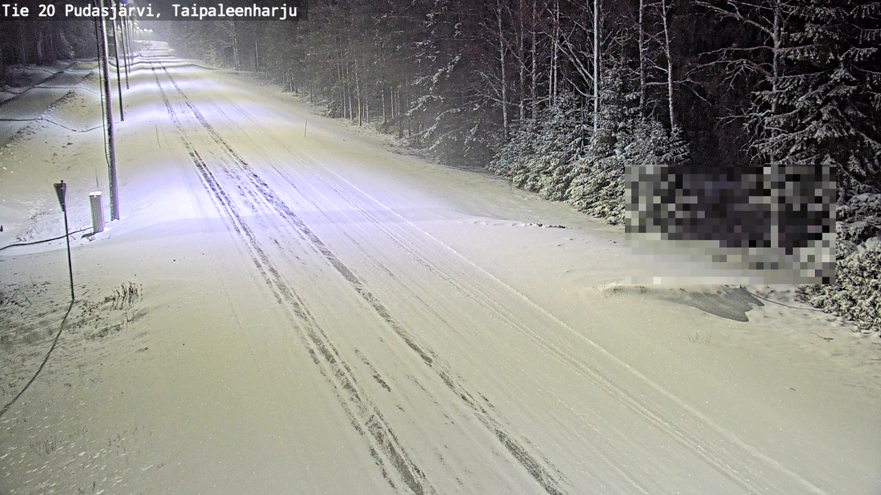 Kelikamerat Kuva Tie 20 Pudasjärvi, Taipaleenharju, Pudasjärvi, Pohjois-Pohjanmaa
