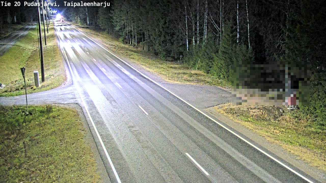 Kelikamerat Kuva Tie 20 Pudasjärvi, Taipaleenharju, Pudasjärvi, Pohjois-Pohjanmaa