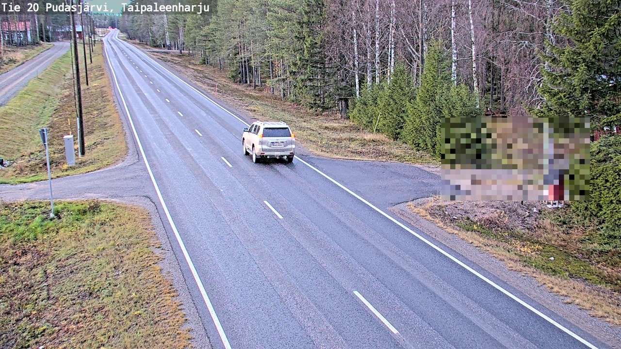 Kelikamerat Kuva Tie 20 Pudasjärvi, Taipaleenharju, Pudasjärvi, Pohjois-Pohjanmaa