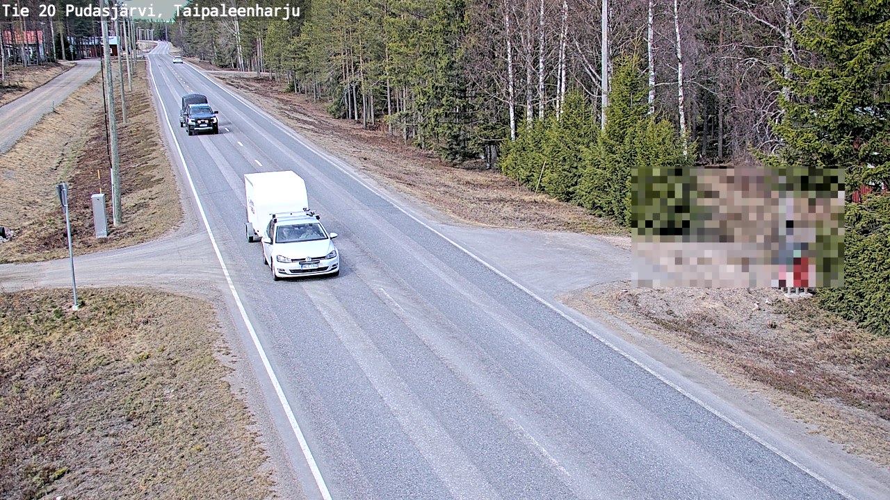 Weather Camera Image Road 20 Pudasjärvi, Taipaleenharju, Pudasjärvi, Pohjois-Pohjanmaa