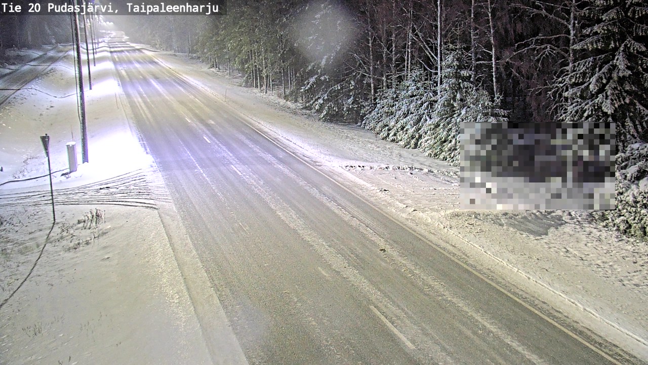 Weather Camera Image Road 20 Pudasjärvi, Taipaleenharju, Pudasjärvi, Pohjois-Pohjanmaa