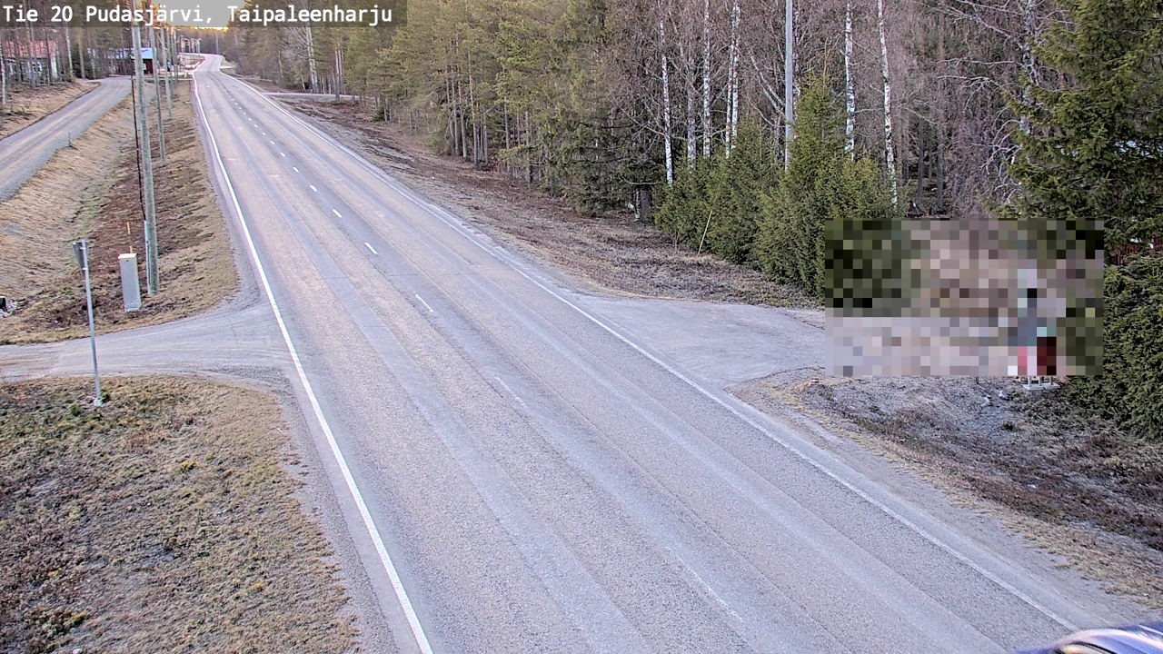 Weather Camera Image Road 20 Pudasjärvi, Taipaleenharju, Pudasjärvi, Pohjois-Pohjanmaa