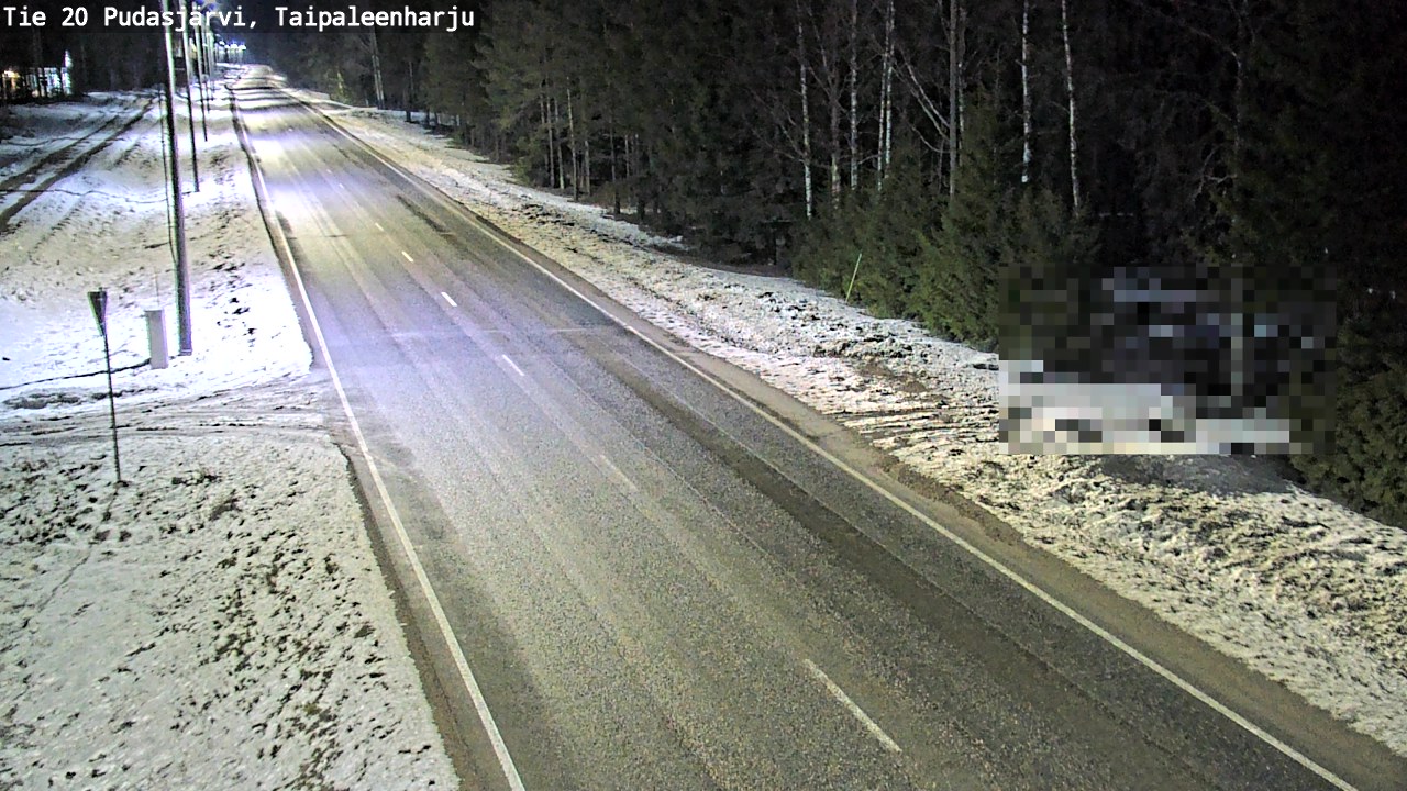 Kelikamerat Kuva Tie 20 Pudasjärvi, Taipaleenharju, Pudasjärvi, Pohjois-Pohjanmaa