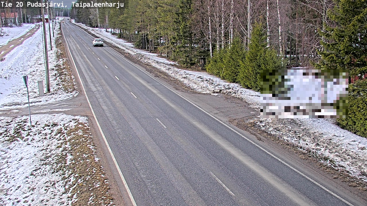 Weather Camera Image Väg 20 Pudasjärvi, Taipaleenharju, Pudasjärvi, Pohjois-Pohjanmaa