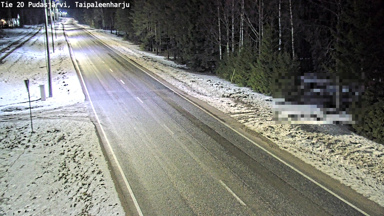 Kelikamerat Kuva Tie 20 Pudasjärvi, Taipaleenharju, Pudasjärvi, Pohjois-Pohjanmaa