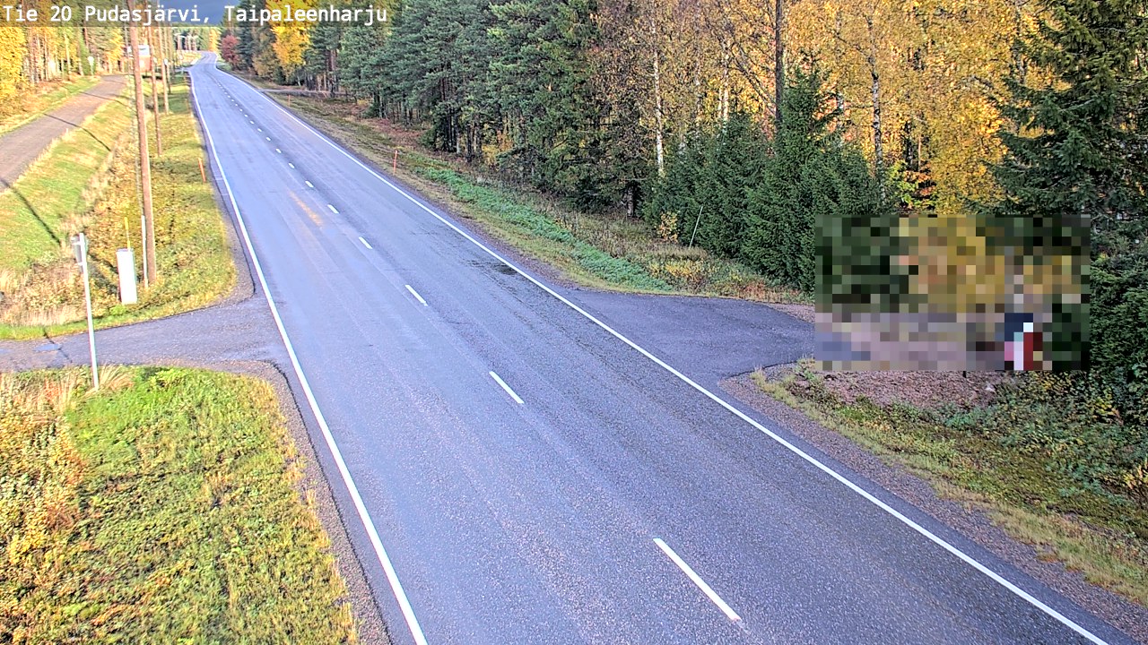 Kelikamerat Kuva Tie 20 Pudasjärvi, Taipaleenharju, Pudasjärvi, Pohjois-Pohjanmaa