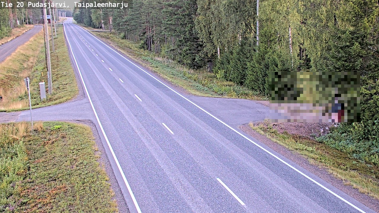 Kelikamerat Kuva Tie 20 Pudasjärvi, Taipaleenharju, Pudasjärvi, Pohjois-Pohjanmaa