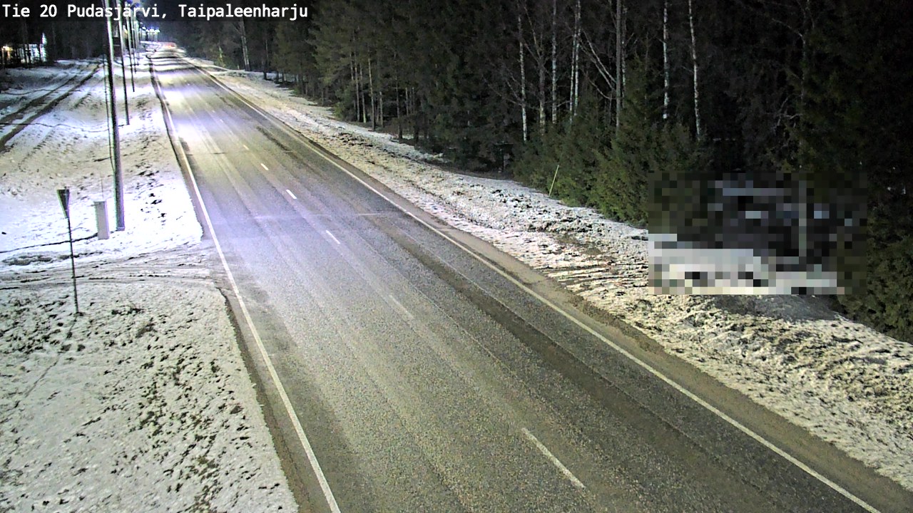 Kelikamerat Kuva Tie 20 Pudasjärvi, Taipaleenharju, Pudasjärvi, Pohjois-Pohjanmaa