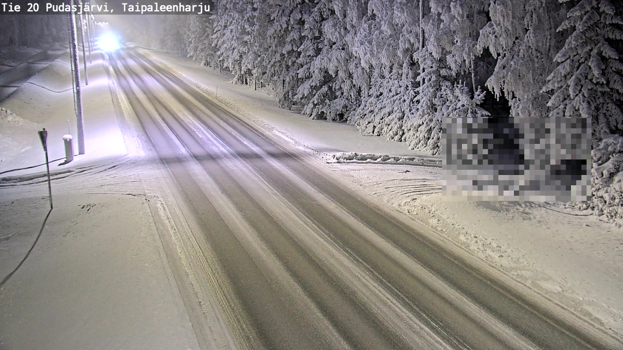 Weather Camera Image Väg 20 Pudasjärvi, Taipaleenharju, Pudasjärvi, Pohjois-Pohjanmaa