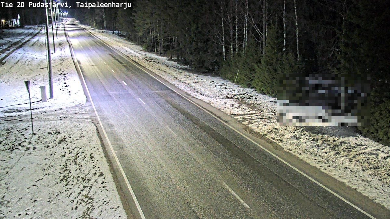 Kelikamerat Kuva Tie 20 Pudasjärvi, Taipaleenharju, Pudasjärvi, Pohjois-Pohjanmaa