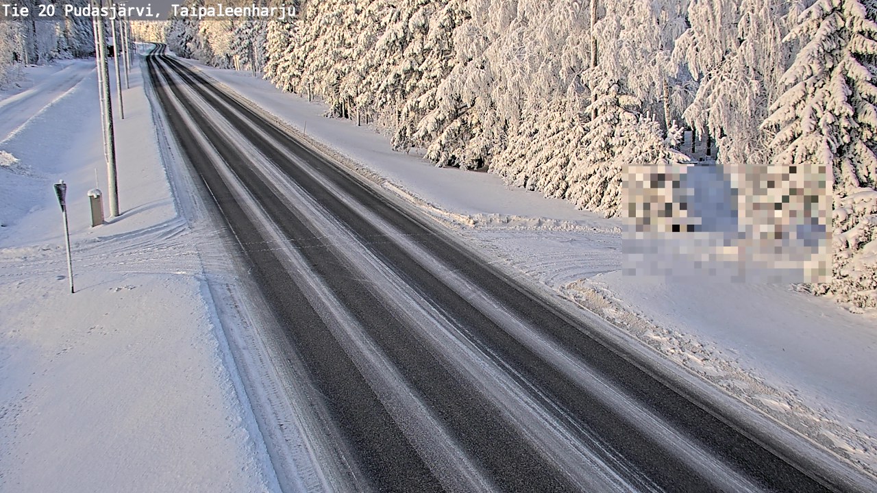 Kelikamerat Kuva Tie 20 Pudasjärvi, Taipaleenharju, Pudasjärvi, Pohjois-Pohjanmaa