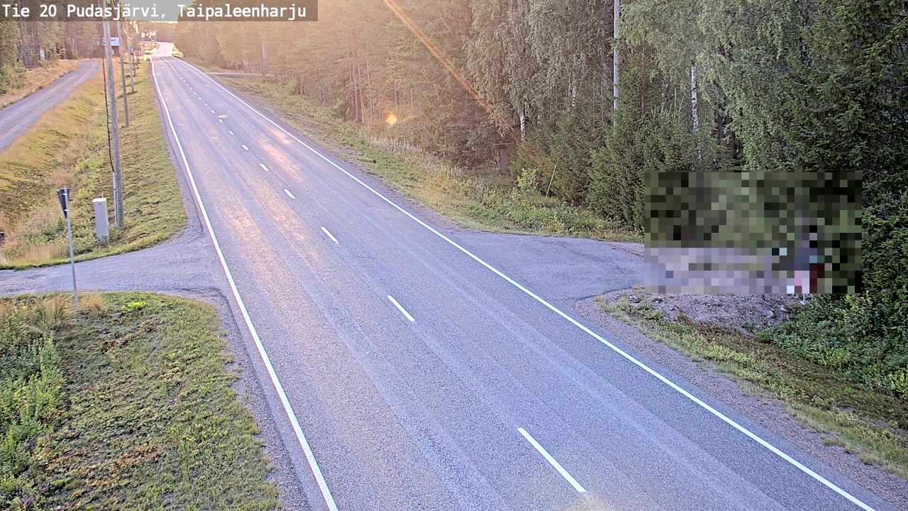 Kelikamerat Kuva Tie 20 Pudasjärvi, Taipaleenharju, Pudasjärvi, Pohjois-Pohjanmaa