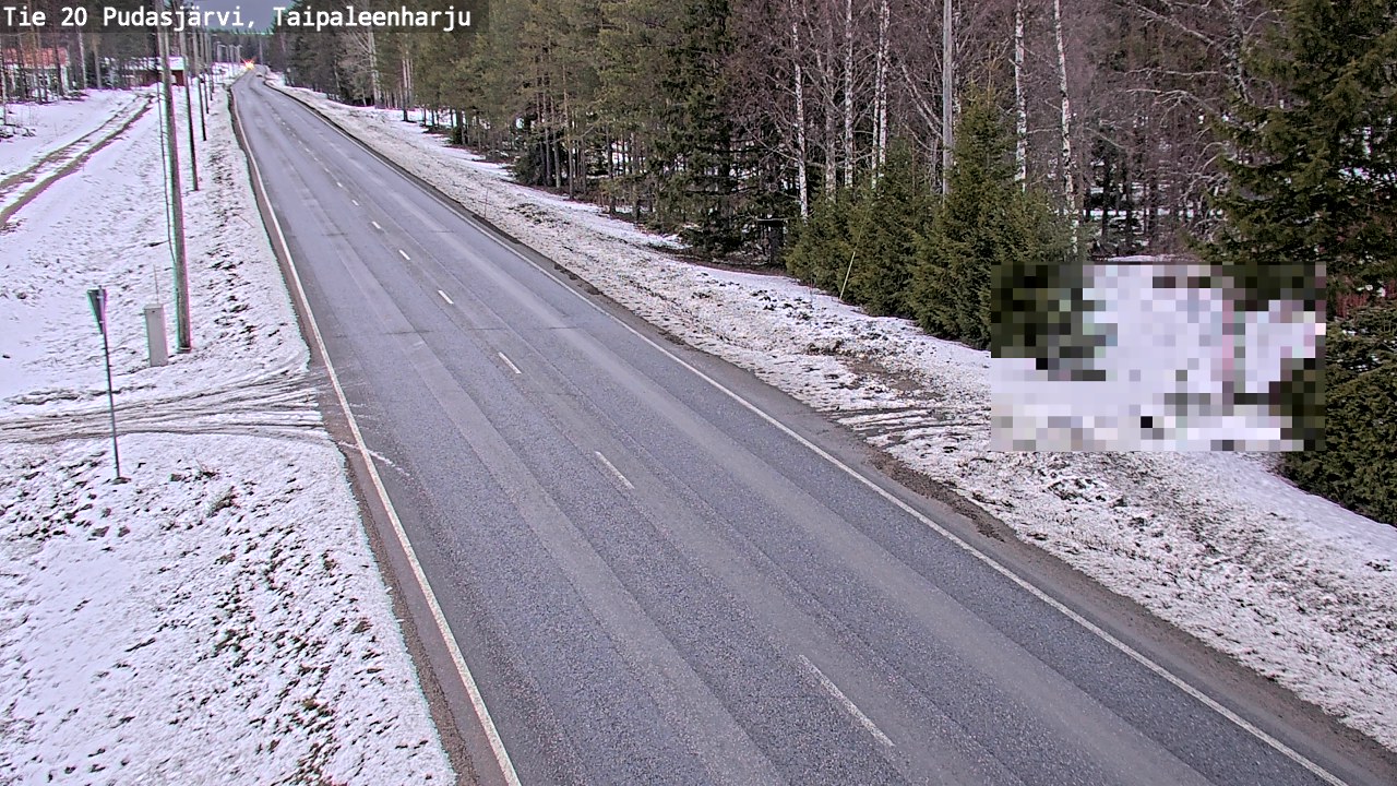 Kelikamerat Kuva Tie 20 Pudasjärvi, Taipaleenharju, Pudasjärvi, Pohjois-Pohjanmaa