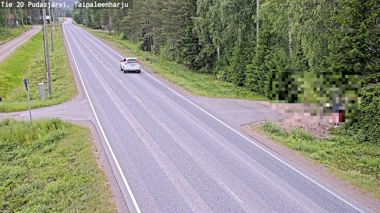 Kelikamerat Kuva Tie 20 Pudasjärvi, Taipaleenharju, Pudasjärvi, Pohjois-Pohjanmaa