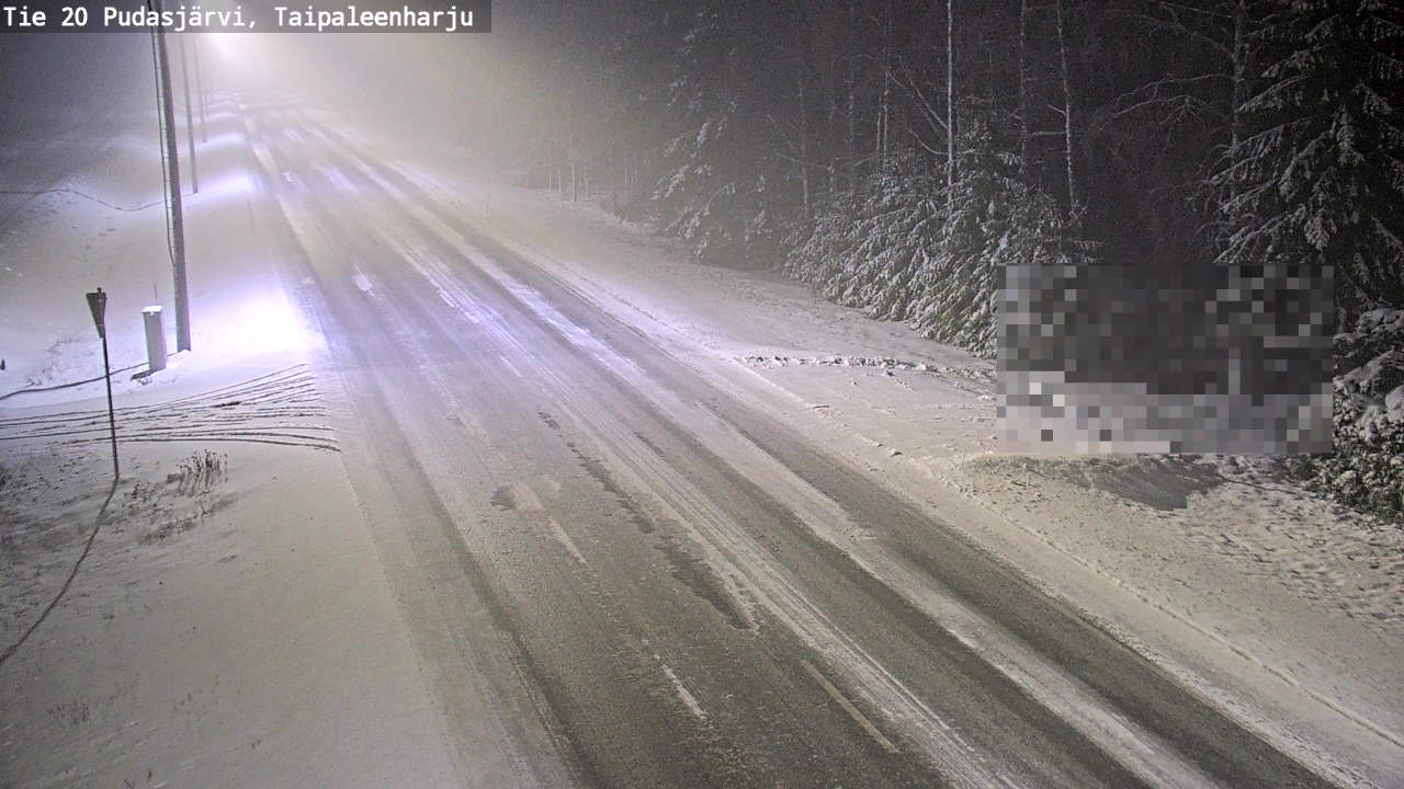 Weather Camera Image Road 20 Pudasjärvi, Taipaleenharju, Pudasjärvi, Pohjois-Pohjanmaa