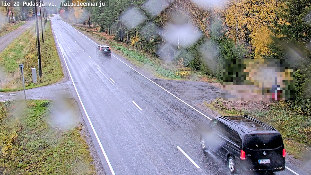 Weather Camera Image Road 20 Pudasjärvi, Taipaleenharju, Pudasjärvi, Pohjois-Pohjanmaa