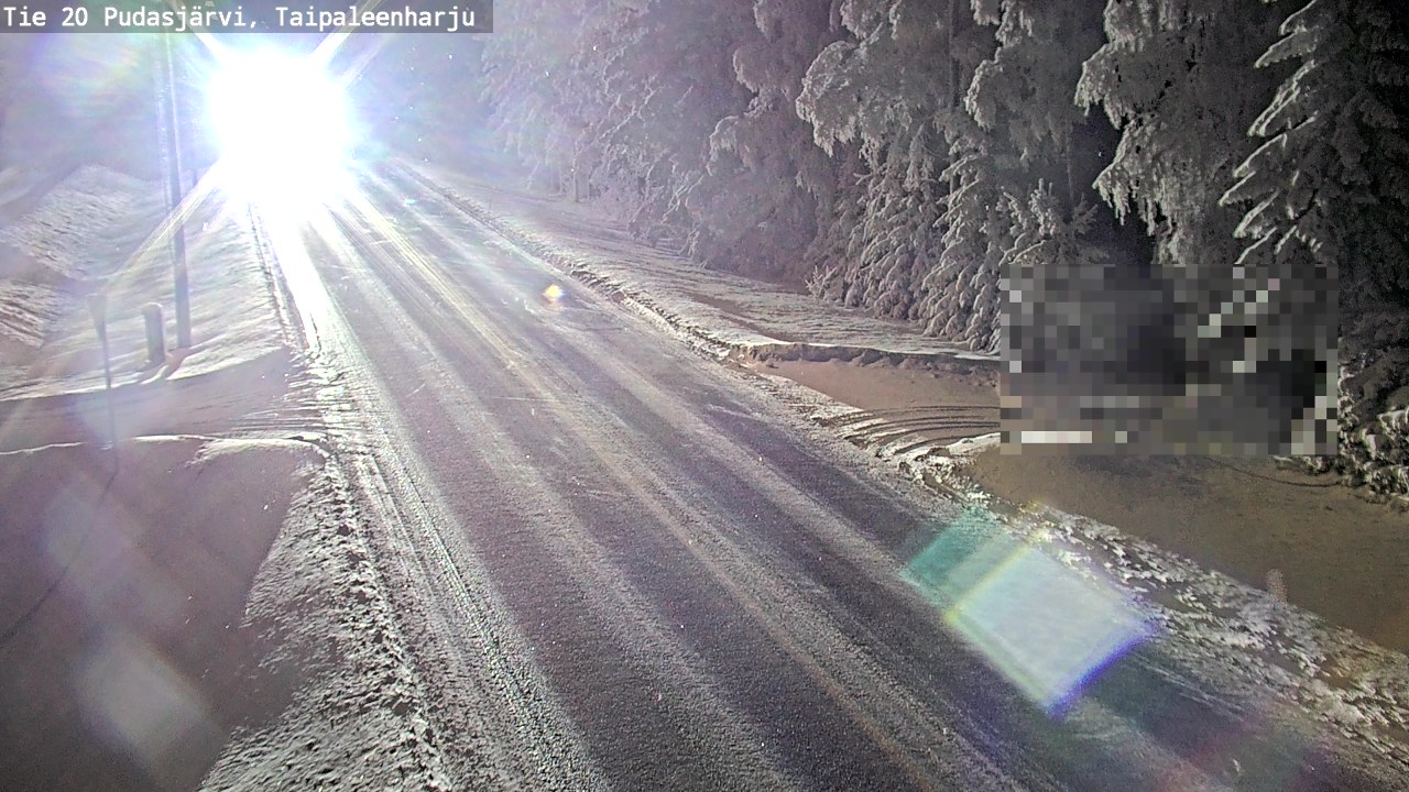 Kelikamerat Kuva Tie 20 Pudasjärvi, Taipaleenharju, Pudasjärvi, Pohjois-Pohjanmaa