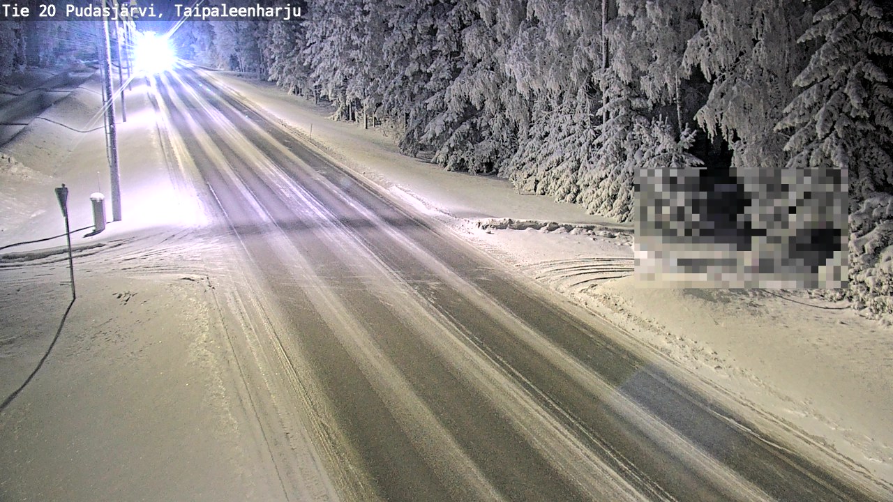 Kelikamerat Kuva Tie 20 Pudasjärvi, Taipaleenharju, Pudasjärvi, Pohjois-Pohjanmaa