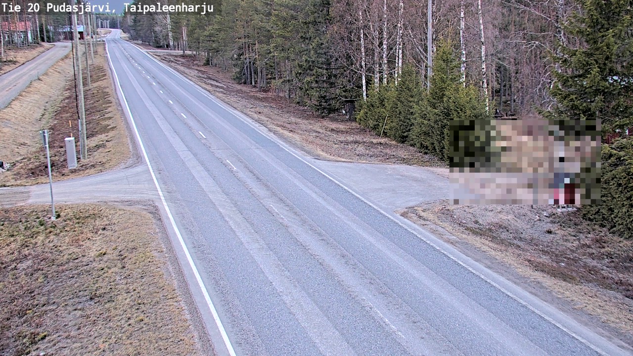 Weather Camera Image Väg 20 Pudasjärvi, Taipaleenharju, Pudasjärvi, Pohjois-Pohjanmaa