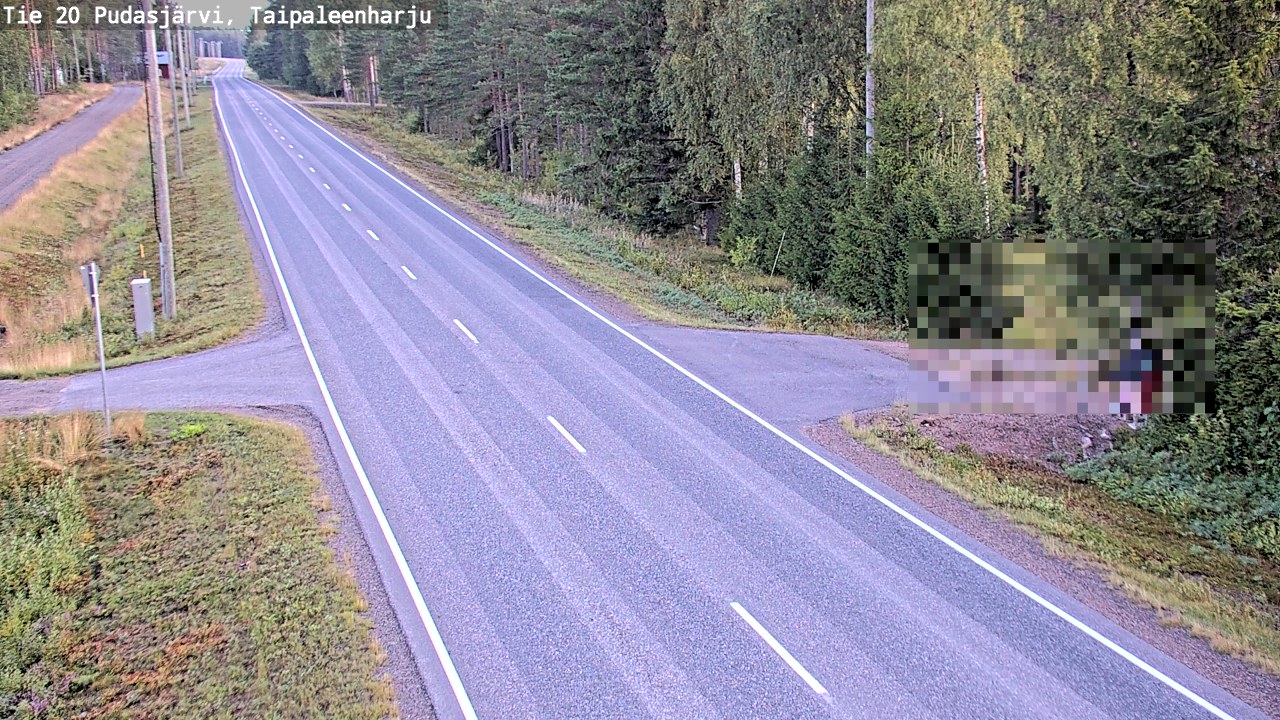 Kelikamerat Kuva Tie 20 Pudasjärvi, Taipaleenharju, Pudasjärvi, Pohjois-Pohjanmaa