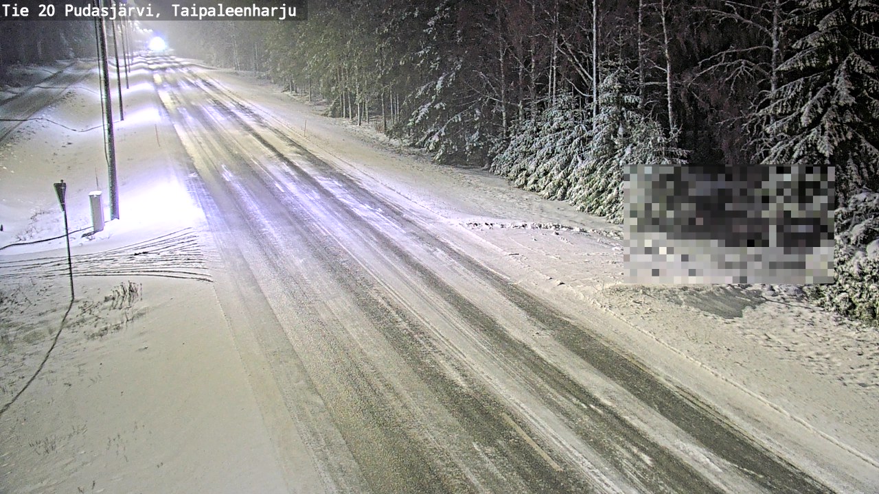 Weather Camera Image Road 20 Pudasjärvi, Taipaleenharju, Pudasjärvi, Pohjois-Pohjanmaa