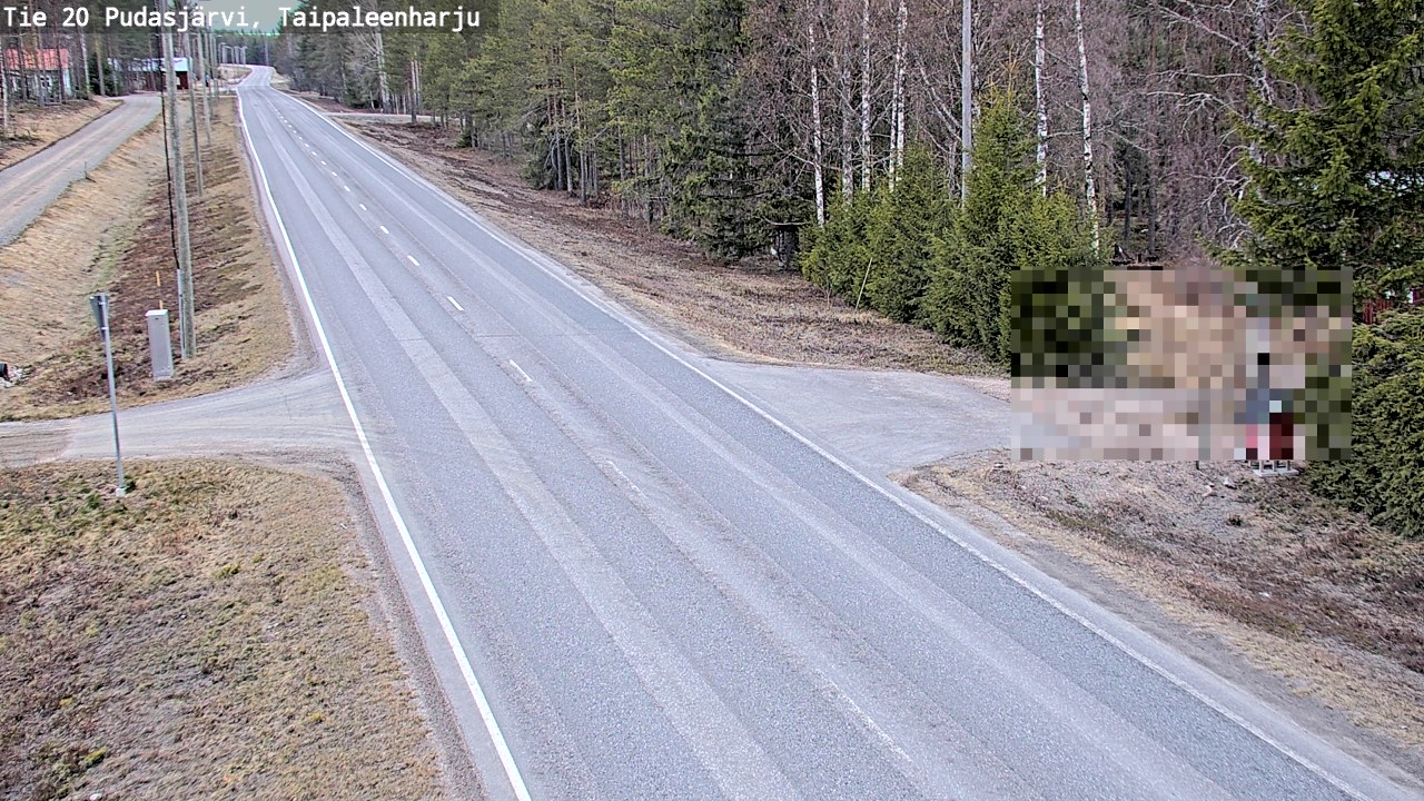 Weather Camera Image Väg 20 Pudasjärvi, Taipaleenharju, Pudasjärvi, Pohjois-Pohjanmaa