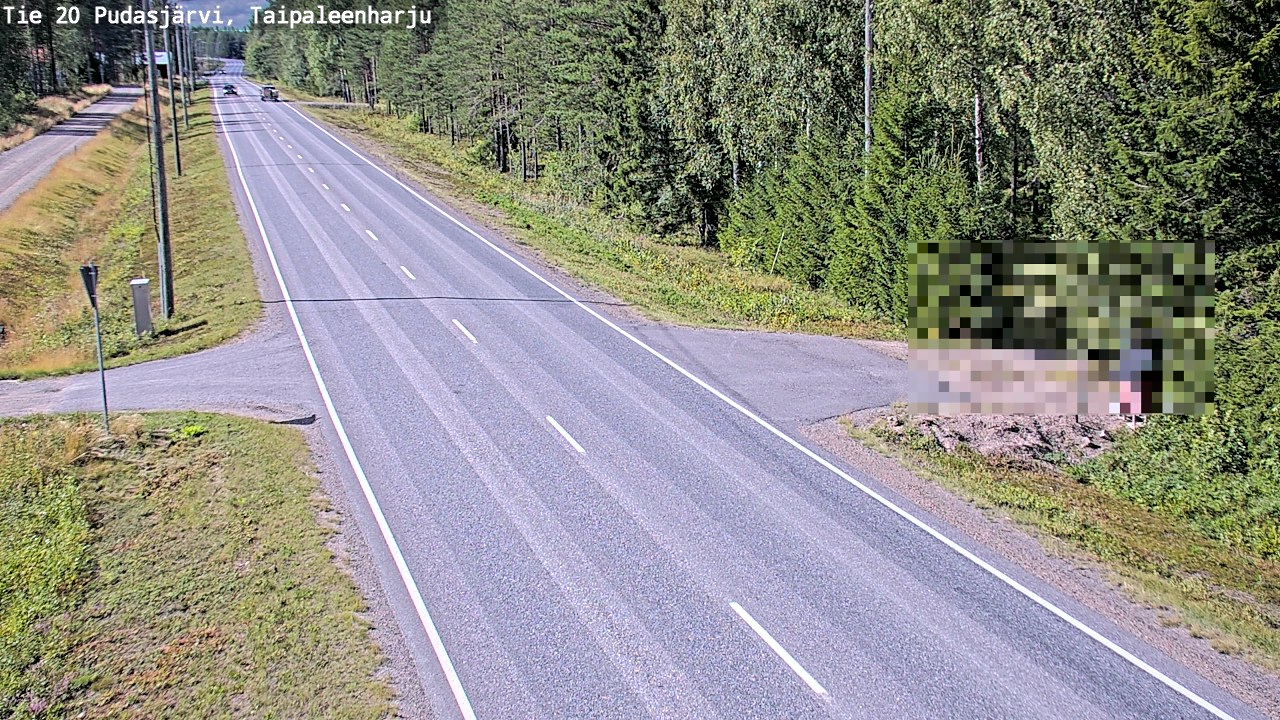 Kelikamerat Kuva Tie 20 Pudasjärvi, Taipaleenharju, Pudasjärvi, Pohjois-Pohjanmaa