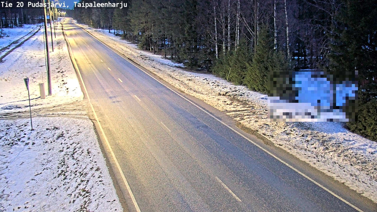 Kelikamerat Kuva Tie 20 Pudasjärvi, Taipaleenharju, Pudasjärvi, Pohjois-Pohjanmaa