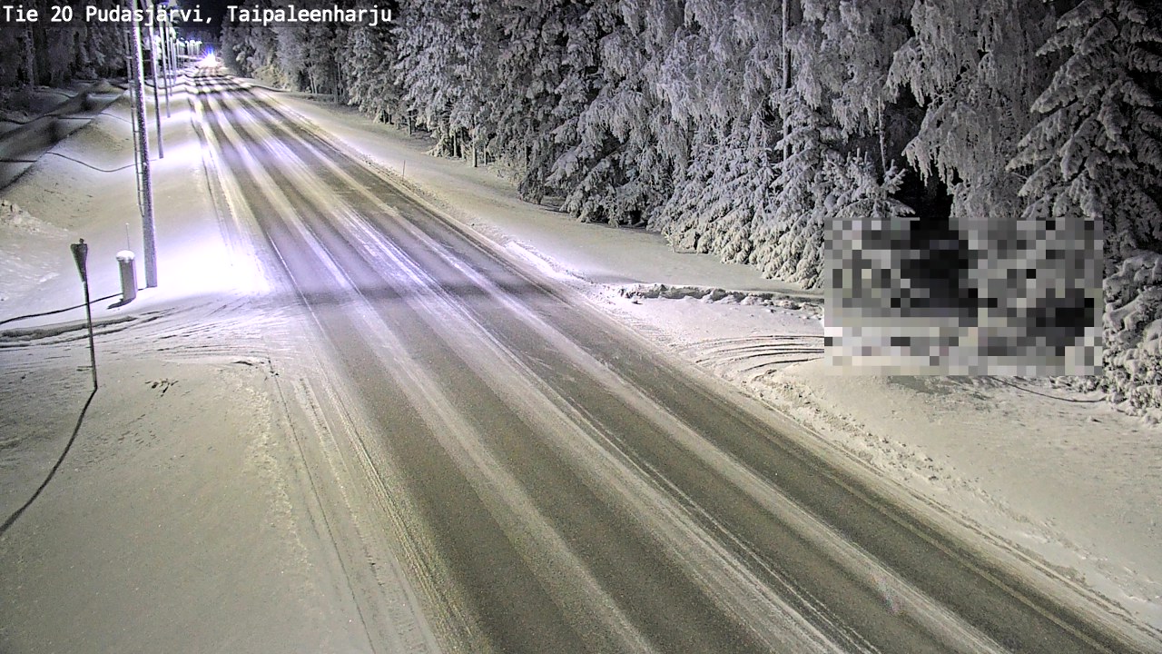 Kelikamerat Kuva Tie 20 Pudasjärvi, Taipaleenharju, Pudasjärvi, Pohjois-Pohjanmaa