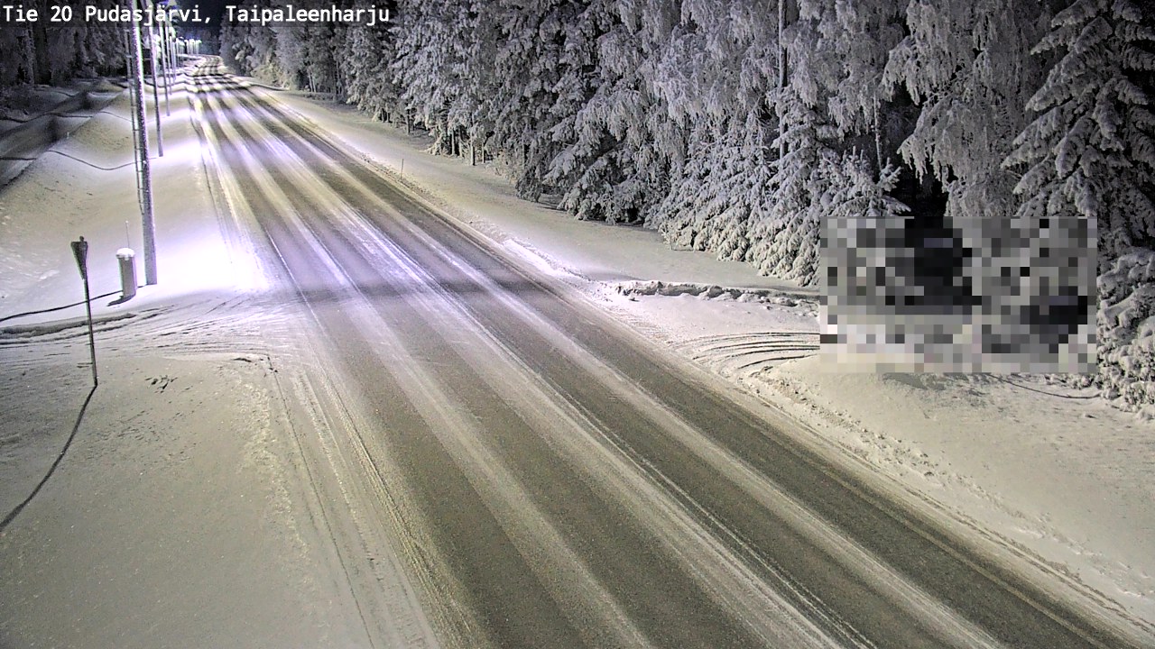 Kelikamerat Kuva Tie 20 Pudasjärvi, Taipaleenharju, Pudasjärvi, Pohjois-Pohjanmaa