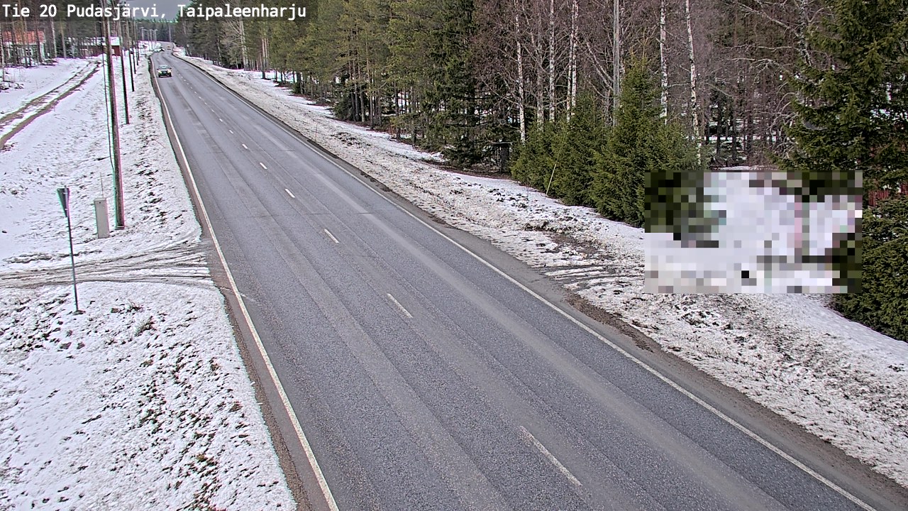 Kelikamerat Kuva Tie 20 Pudasjärvi, Taipaleenharju, Pudasjärvi, Pohjois-Pohjanmaa