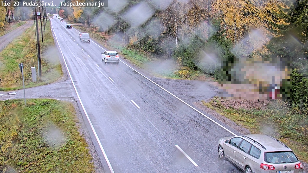 Weather Camera Image Väg 20 Pudasjärvi, Taipaleenharju, Pudasjärvi, Pohjois-Pohjanmaa