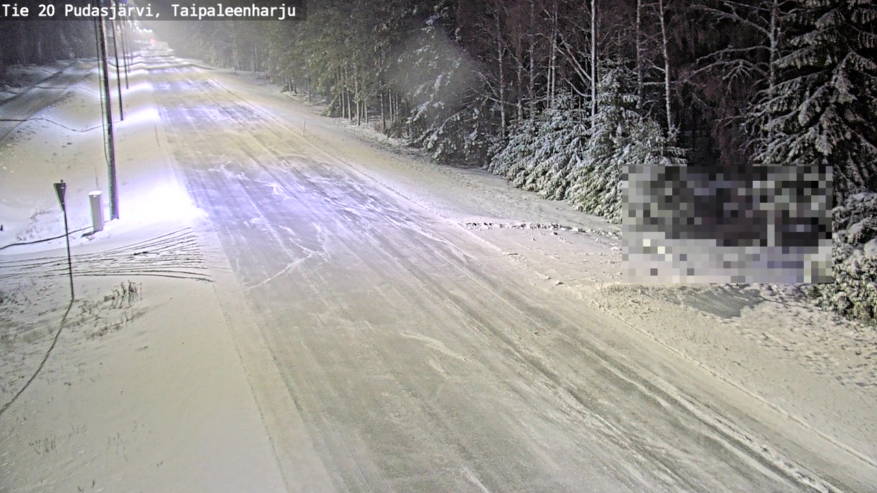 Weather Camera Image Road 20 Pudasjärvi, Taipaleenharju, Pudasjärvi, Pohjois-Pohjanmaa