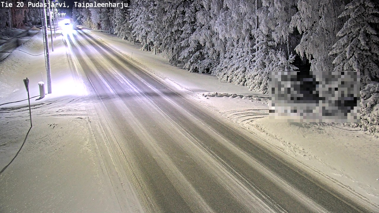 Kelikamerat Kuva Tie 20 Pudasjärvi, Taipaleenharju, Pudasjärvi, Pohjois-Pohjanmaa