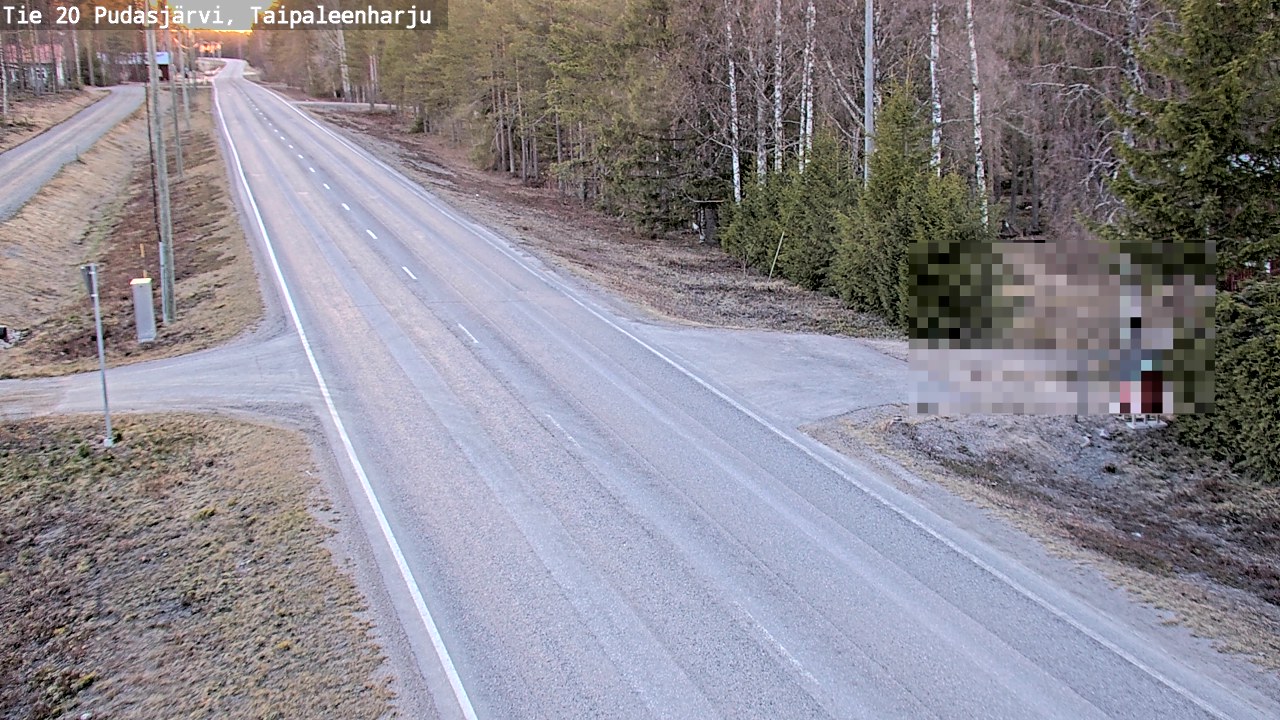 Weather Camera Image Road 20 Pudasjärvi, Taipaleenharju, Pudasjärvi, Pohjois-Pohjanmaa