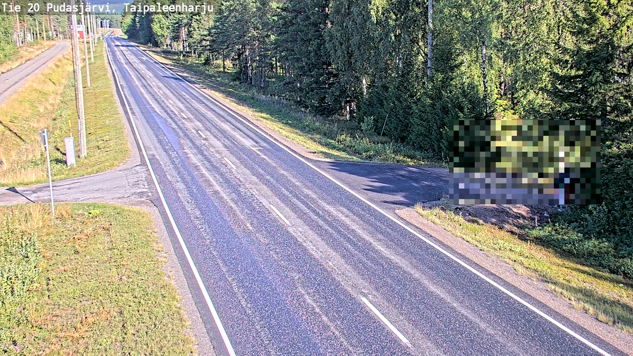 Kelikamerat Kuva Tie 20 Pudasjärvi, Taipaleenharju, Pudasjärvi, Pohjois-Pohjanmaa